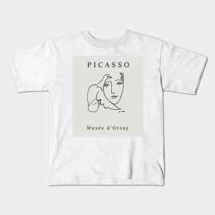 Picasso abstract women line art Kids T-Shirt